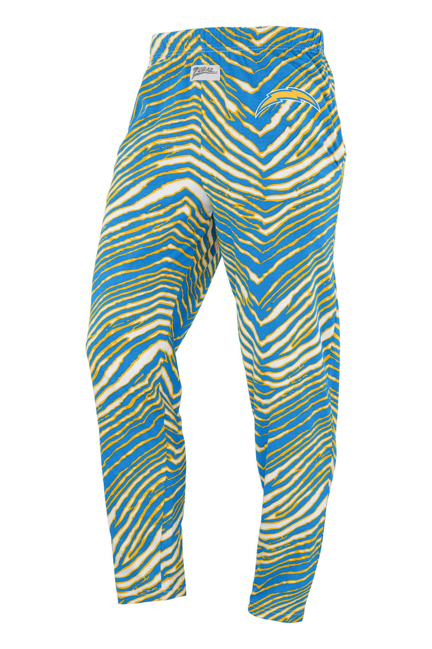 Zubaz NFL Adult Unisex Z88 Zebra Pants, Los Angeles Chargers For Men and Women