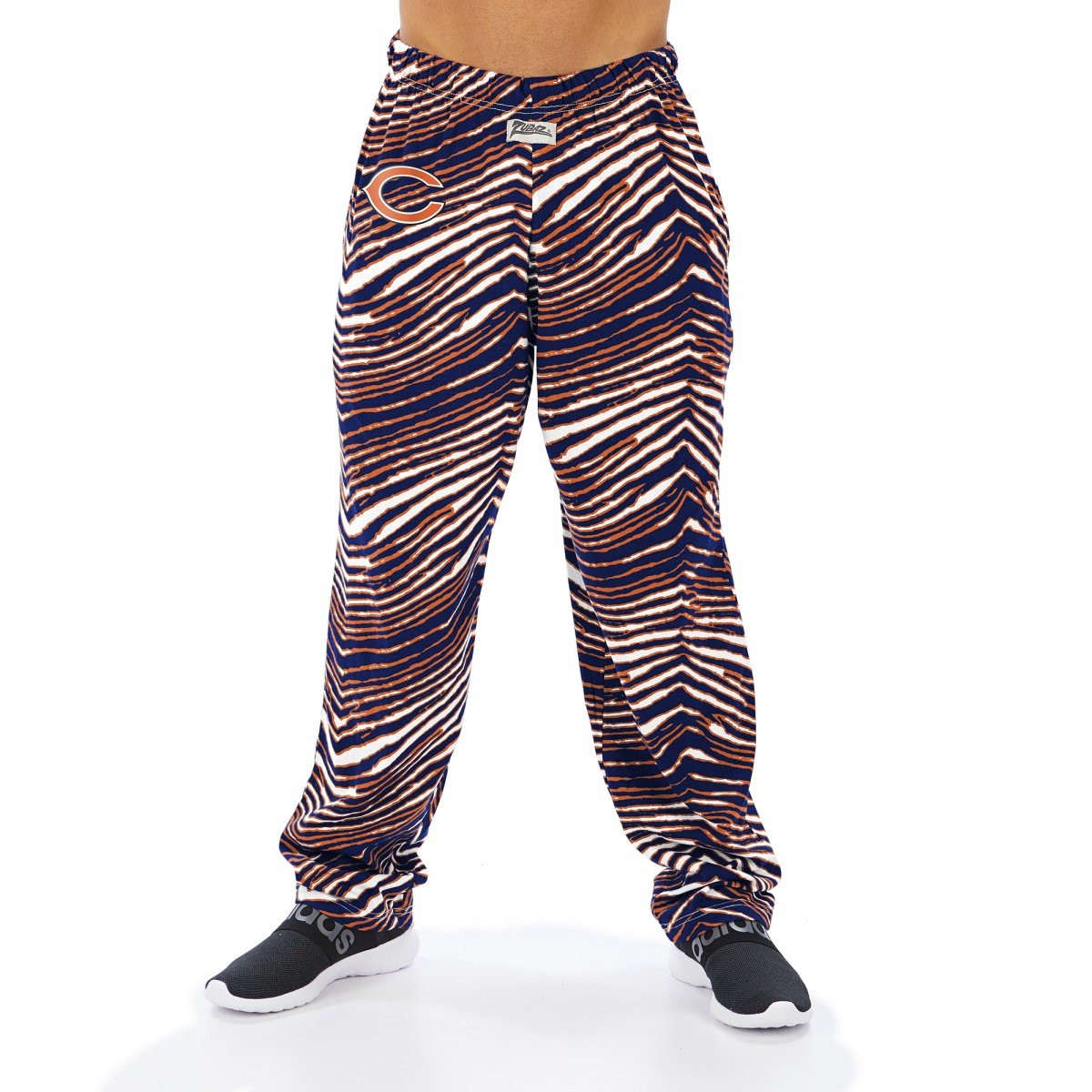 Zubaz NFL Women's Chicago Bears Classic Zebra Print Team Logo Pants