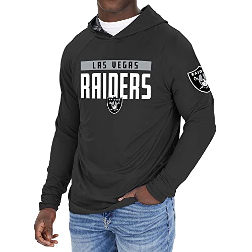 Zubaz NFL Men's Las Vegas Raiders Solid Team Hoodie With Camo Lined Hood