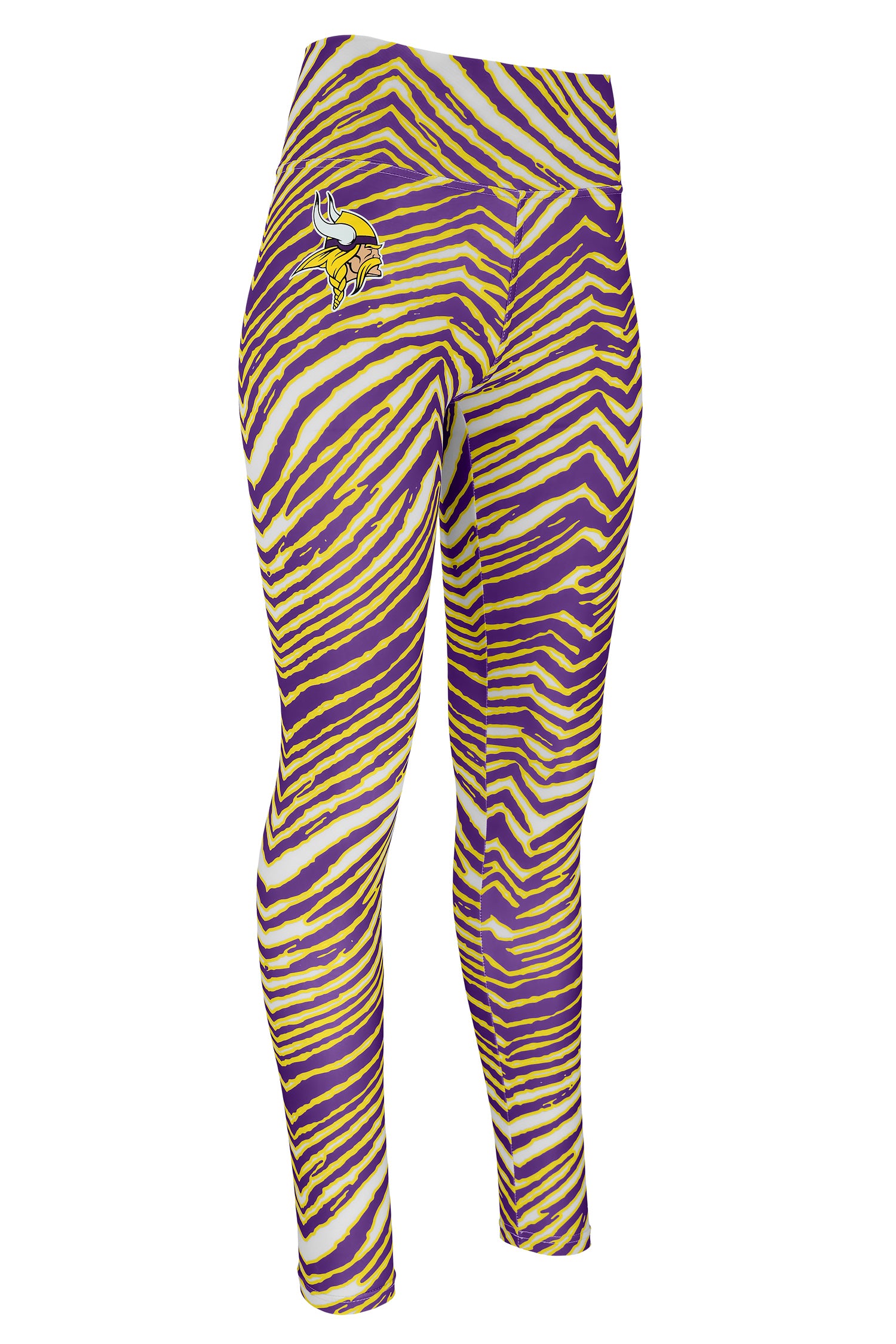 Zubaz NFL Women's Basic Zebra Print Legging, Minnesota Vikings