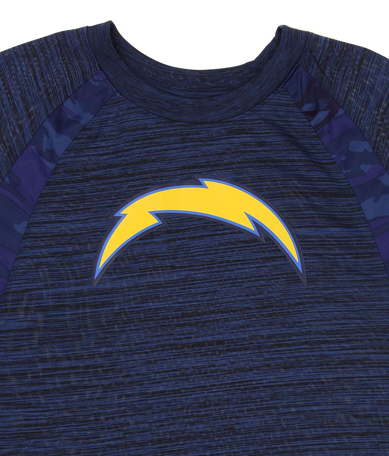Zubaz NFL Men's Los Angeles Chargers Tonal Camo Raglan T-Shirt