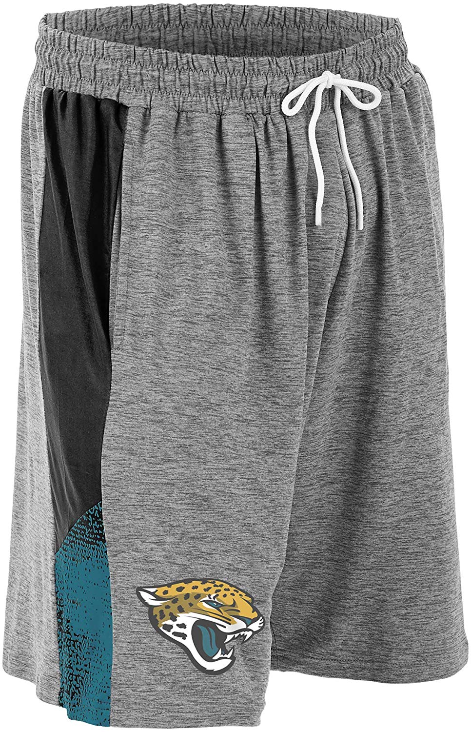 Zubaz NFL Football Mens Jacksonville Jaguars Gray Space Dye Shorts