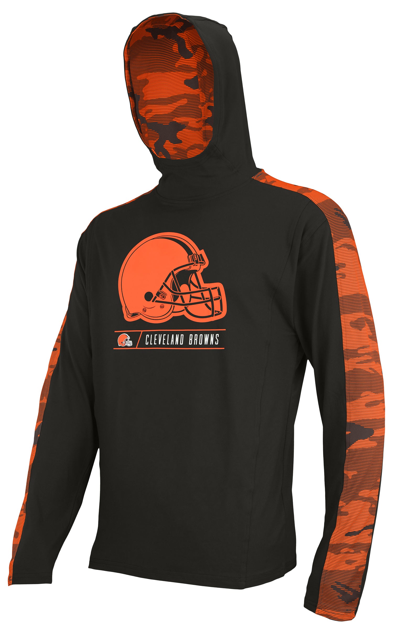 Zubaz NFL Men's Cleveland Browns Elevated Lightweight Hoodie W/ Camo Accents