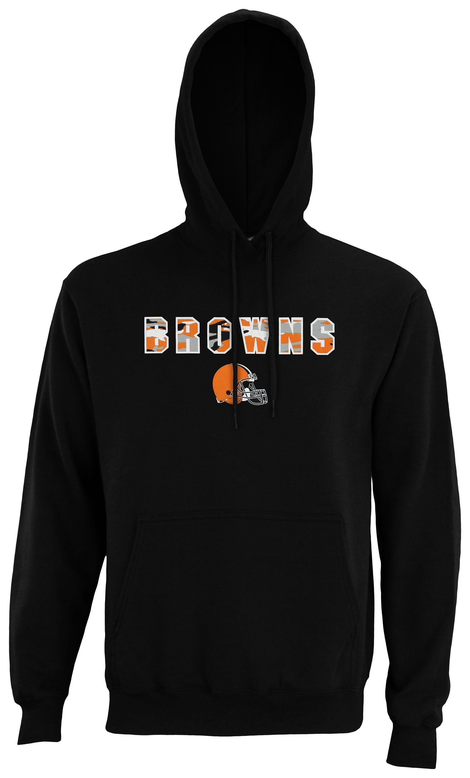 Zubaz NFL Men's Cleveland Browns Camo Block Logo Hoodie