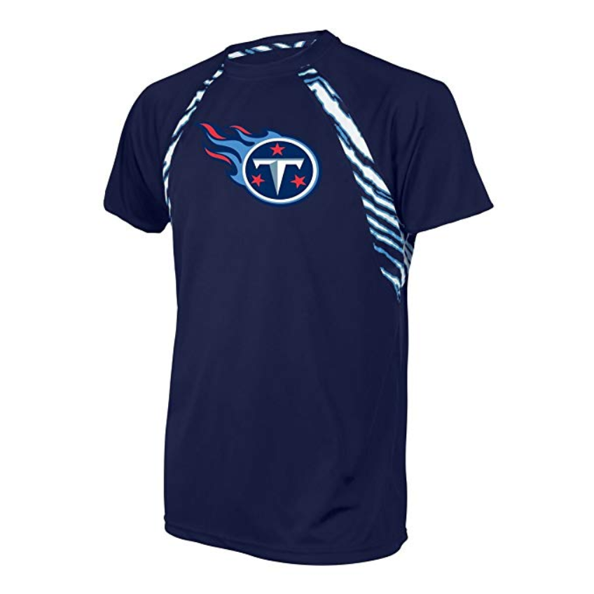 Zubaz NFL Titans Men's Short Sleeve Zebra Accent T-Shirt