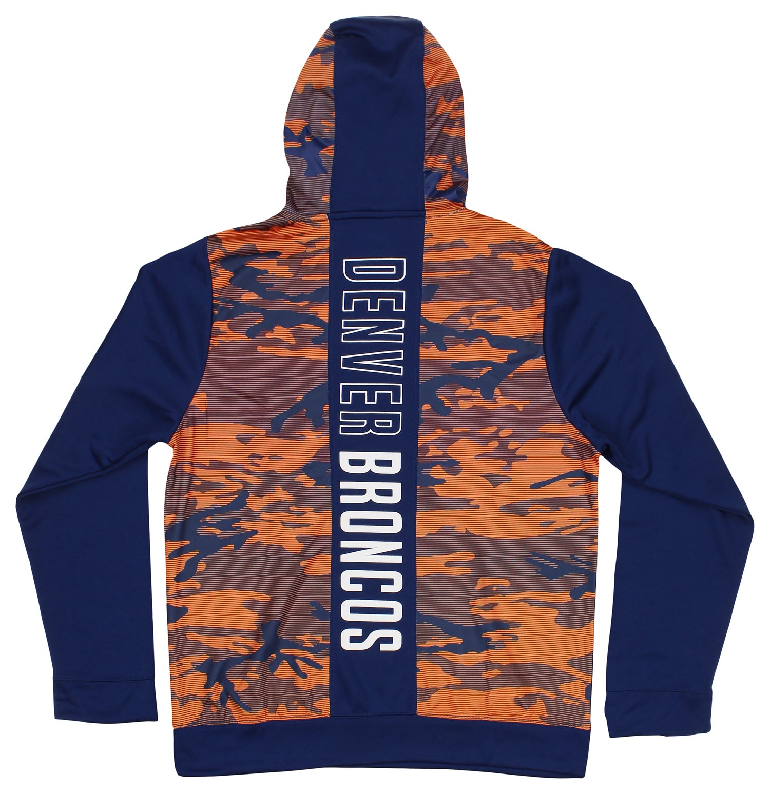 Zubaz NFL Men's Denver Broncos Team Color Camo Back Panel Hoodie