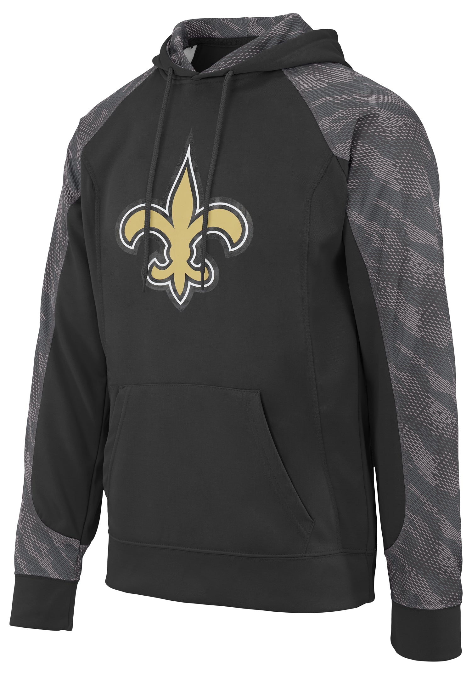 Zubaz NFL Men's Elevated Logo Viper Hoodie New Orleans Saints