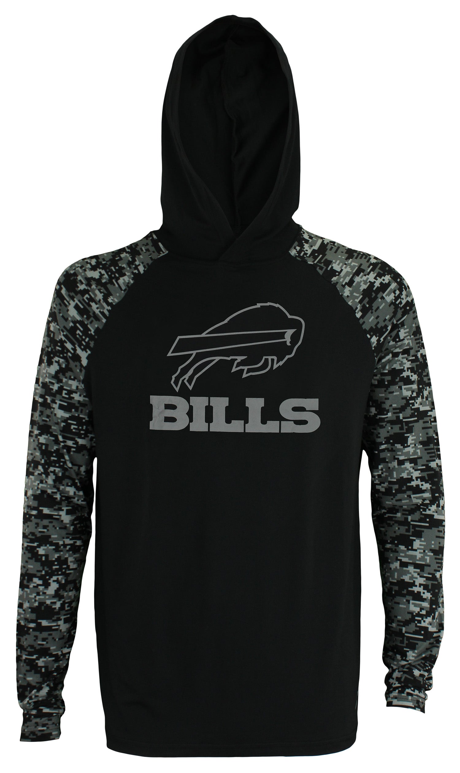 Zubaz Men's NFL Buffalo Bills Solid Body Digital Camo Hoodie