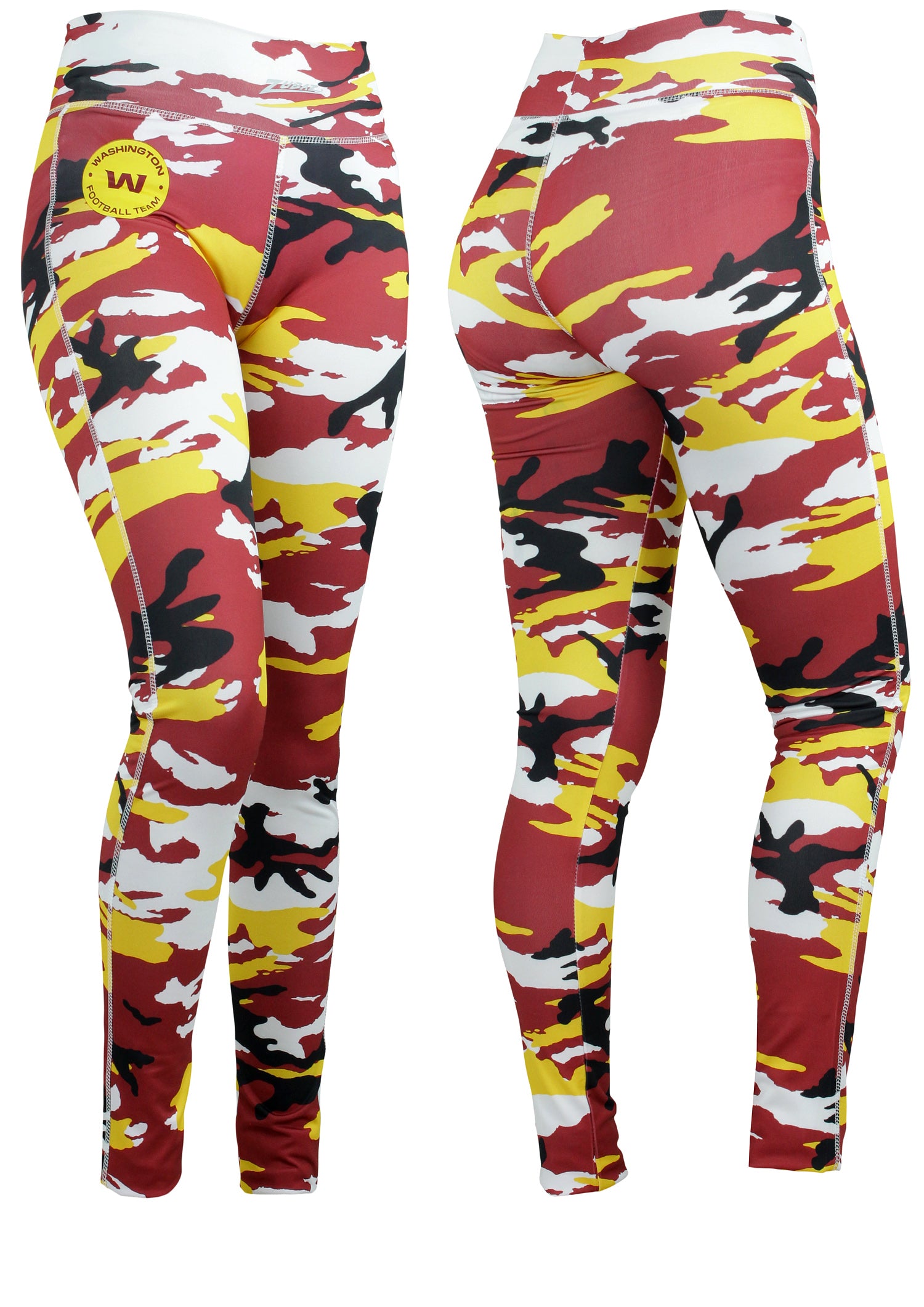 Zubaz NFL Women's Washington Football Team Camo Leggings, Maroon/Gold