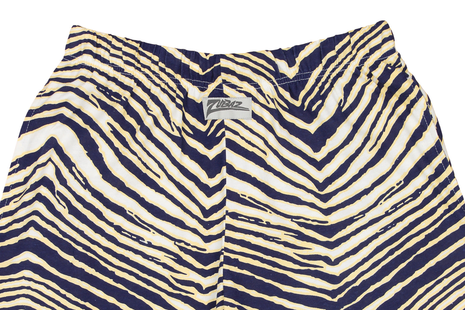 Zubaz Men's Zebra Striped Lounge Pants, Navy/White/Gold