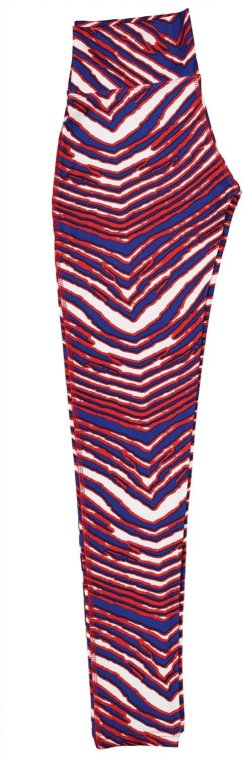 Zubaz NFL BUFFALO BILLS NEW BLUE/RED ZEBRA PAK LEGGING Extra Small
