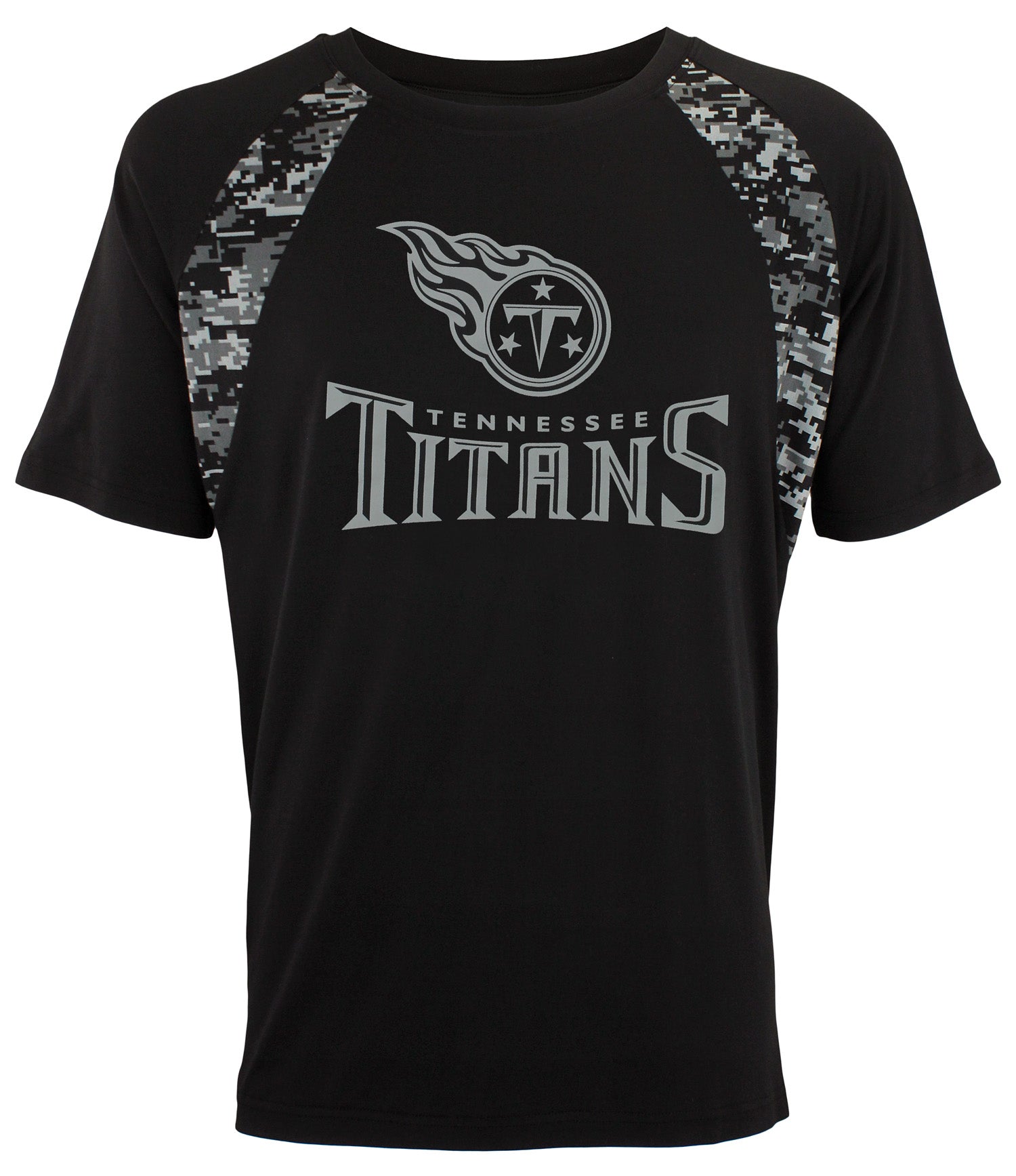 Zubaz NFL Football Men's Tennessee Titans Digi Tonal Camo Raglan T-Shirt