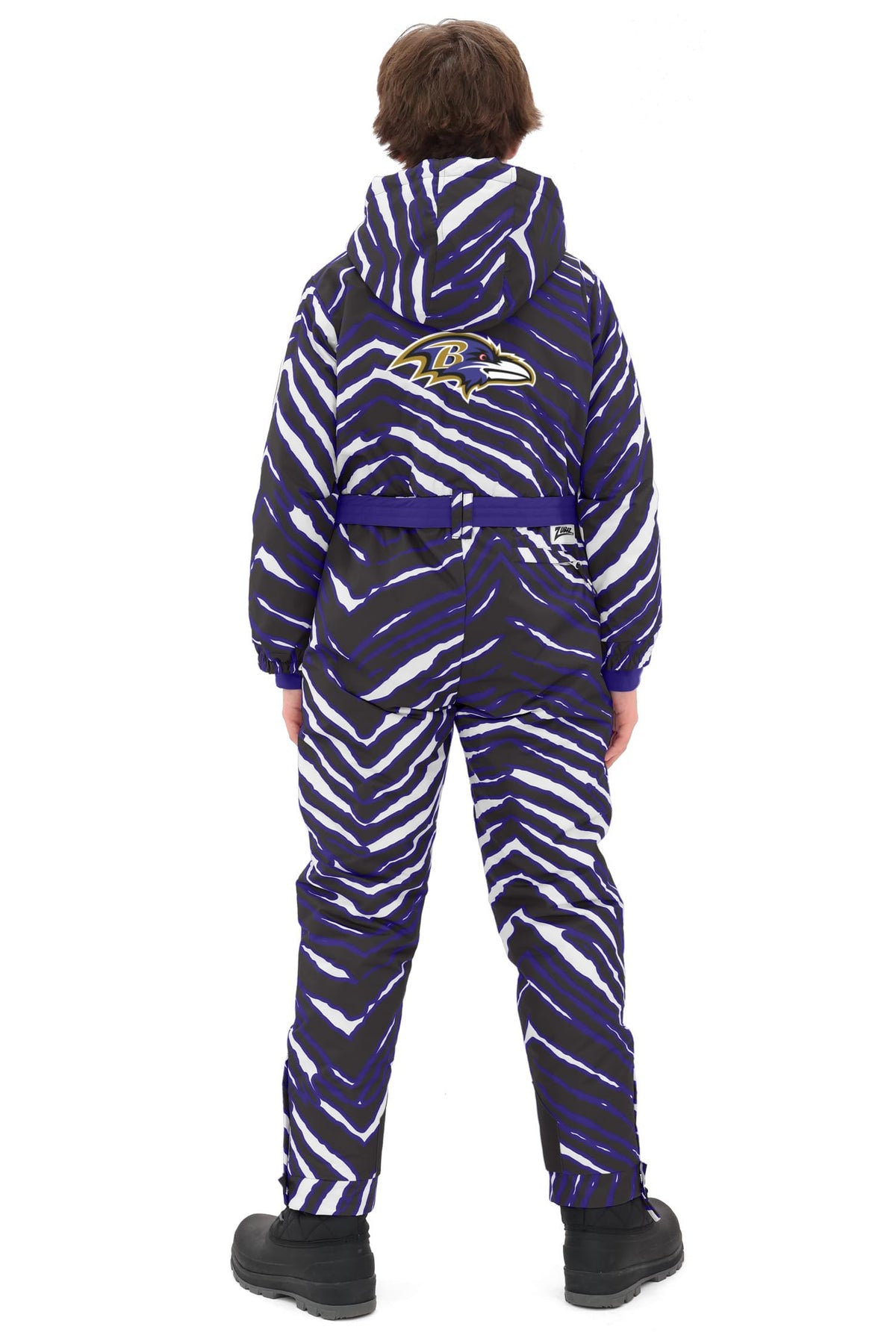 Zubaz NFL New England Patriots Youth Unisex Team Color 3 Color Zebra Tundra Tux Jr Snowsuit
