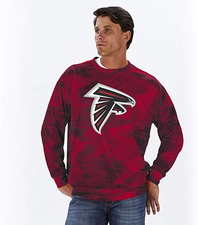 Zubaz NFL Football Men's Atlanta Falcons Static Crew Neck Sweatshirt