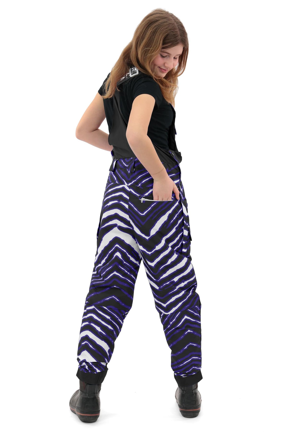 Zubaz NFL Kids Blizzard Jr Snow Bib Overalls - Seattle Seahawks Retro