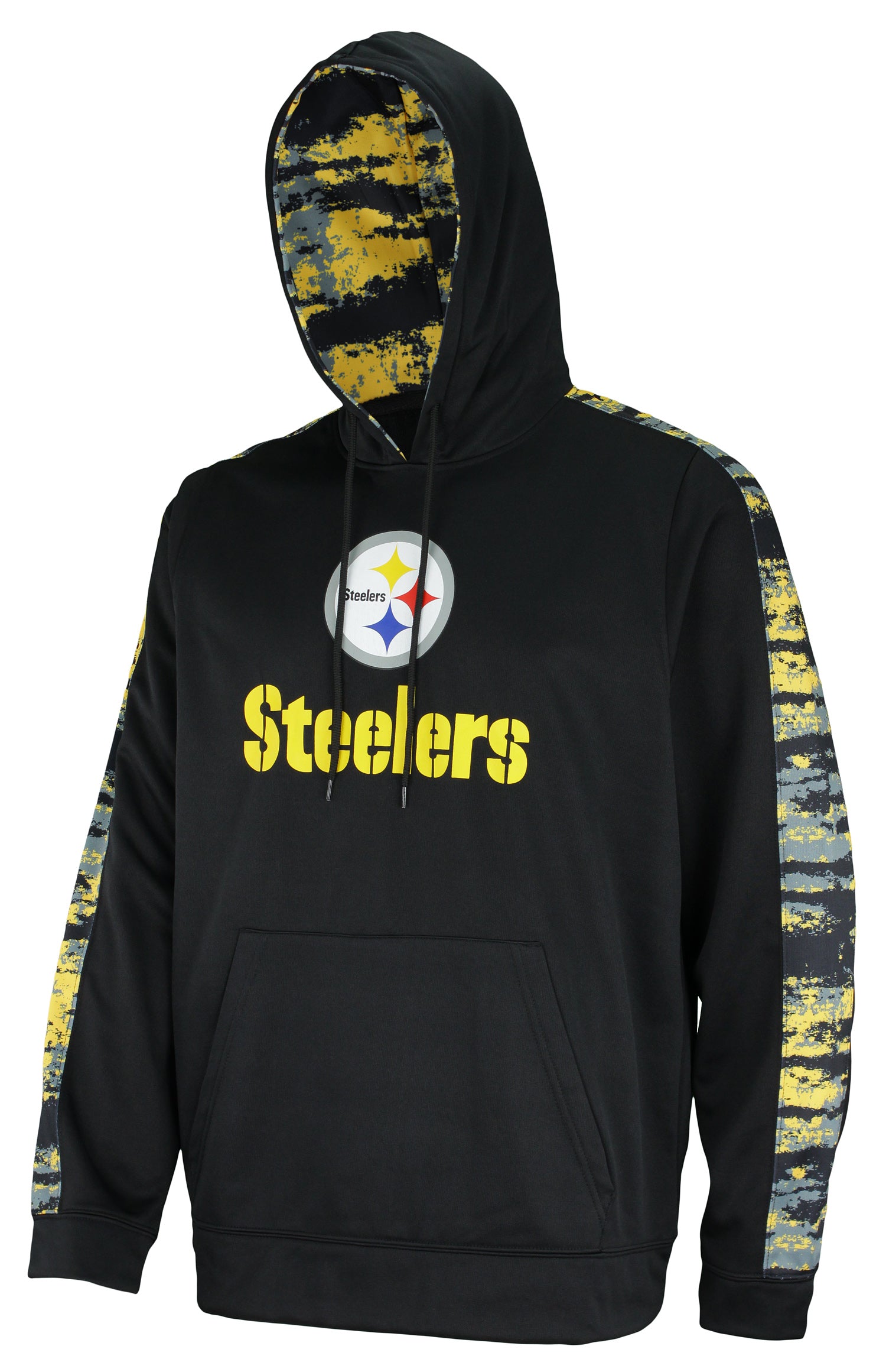 Zubaz NFL Men's Pittsburgh Steelers Performance Hoodie w/ Oxide Sleeves