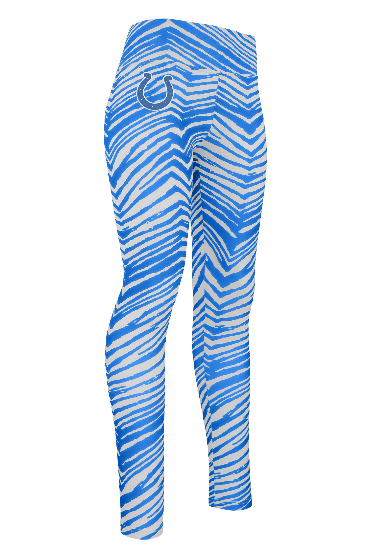 Zubaz NFL Women's Basic Zebra Print Legging, Indianapolis Colts