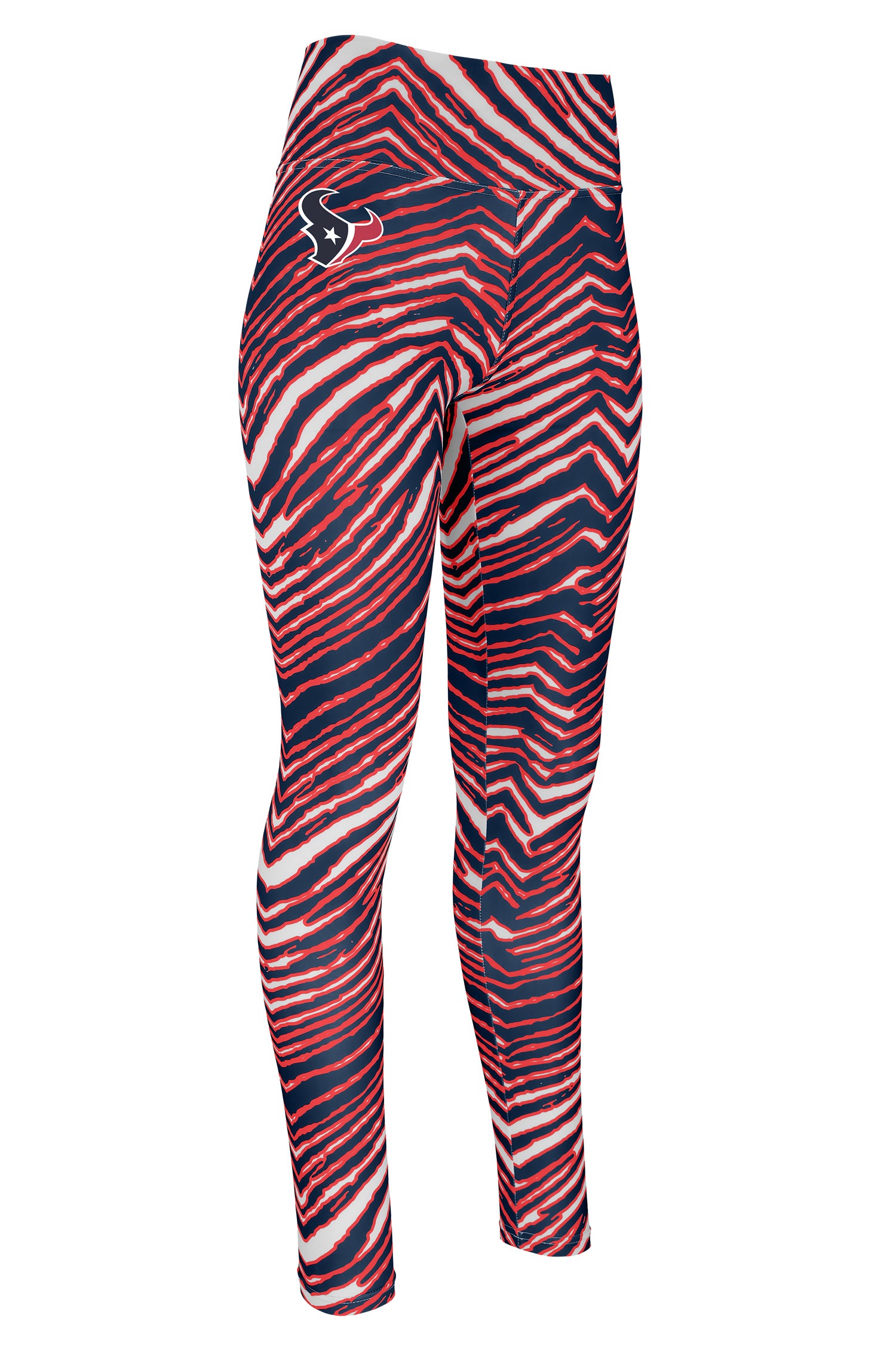 Zubaz NFL Women's Basic Zebra Print Legging, Houston Texans