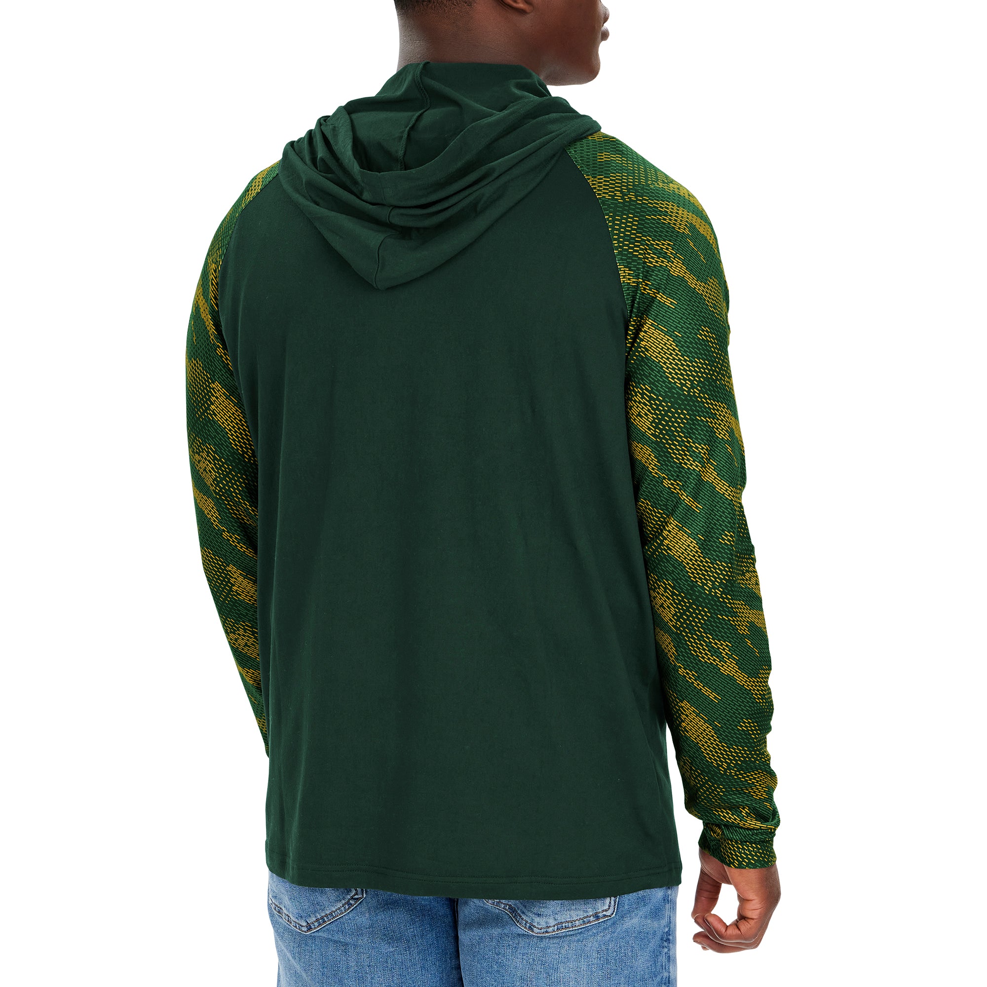 Zubaz NFL Men's Green Bay Packers Viper Print Pullover Hooded Sweatshirt