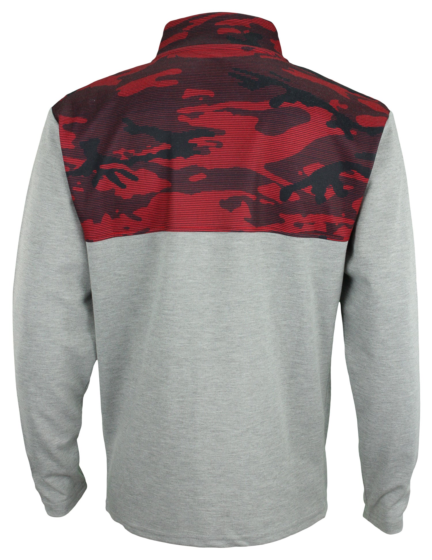 Zubaz Men's NFL Tampa Bay Buccaneers 1/4 Zip Fleece Pullover with Camo Lines