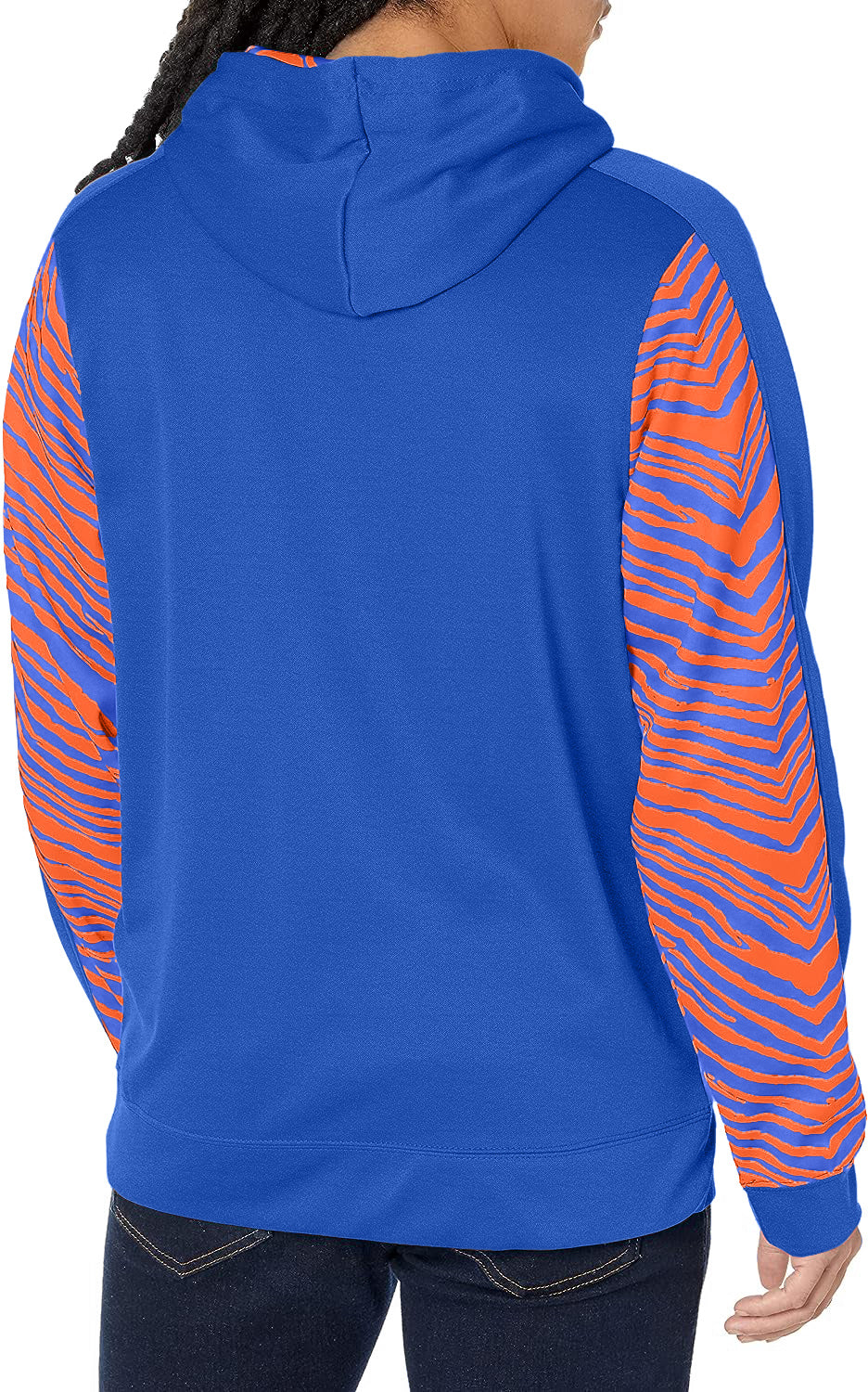 Zubaz NFL Men's Buffalo Bills Team Color with Zebra Accents Pullover Hoodie