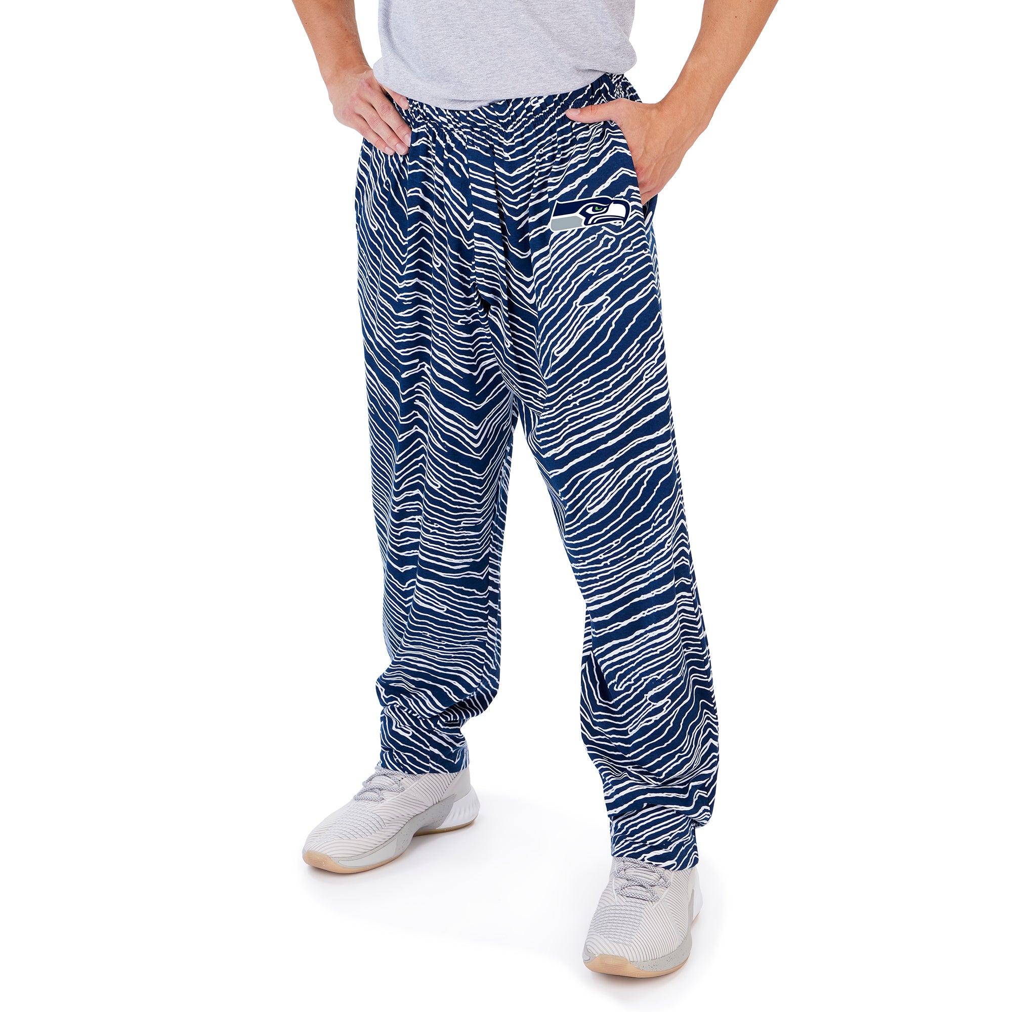 Zubaz NFL Men's Seattle Seahawks Zebra Outline Comfy Pants