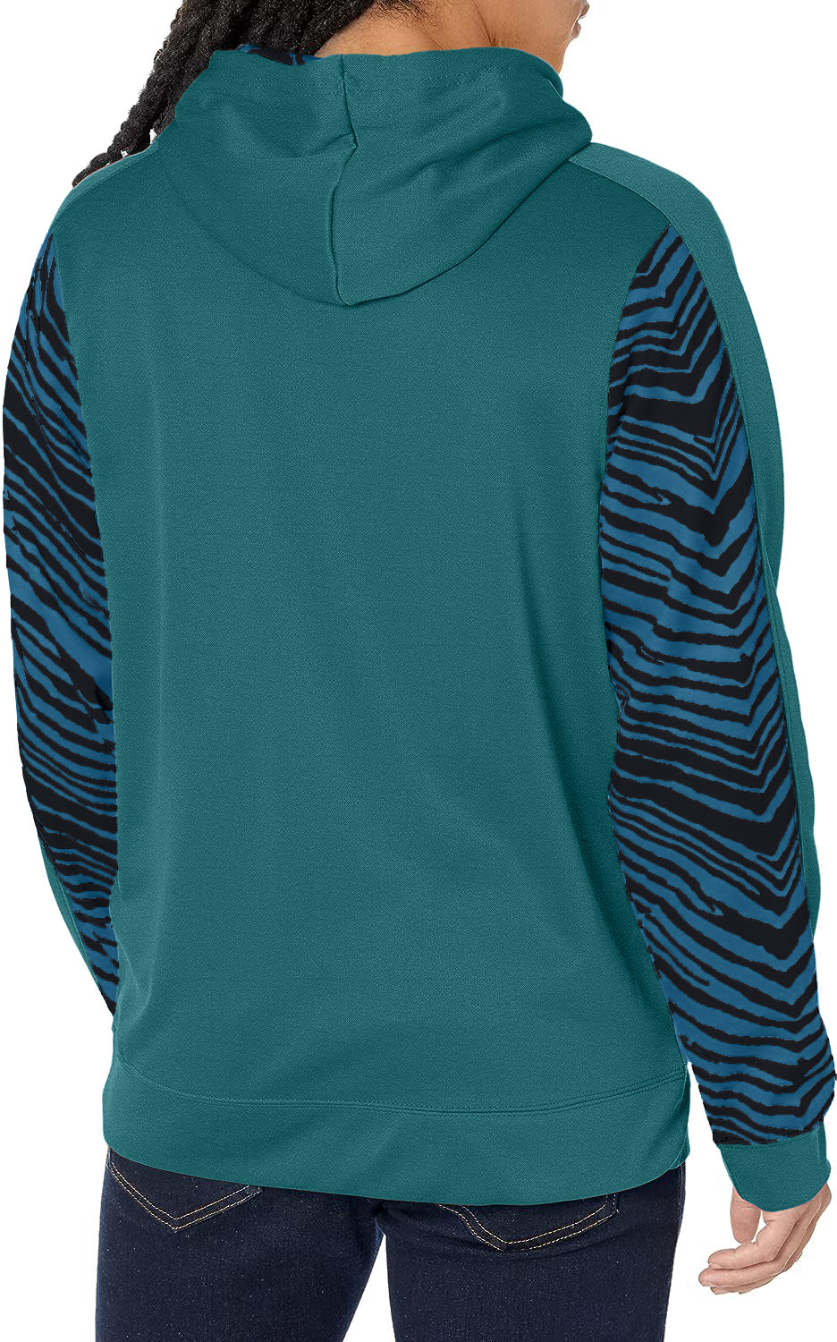 Zubaz NFL Men's Philadelphia Eagles Team Color with Zebra Accents Pullover Hoodie