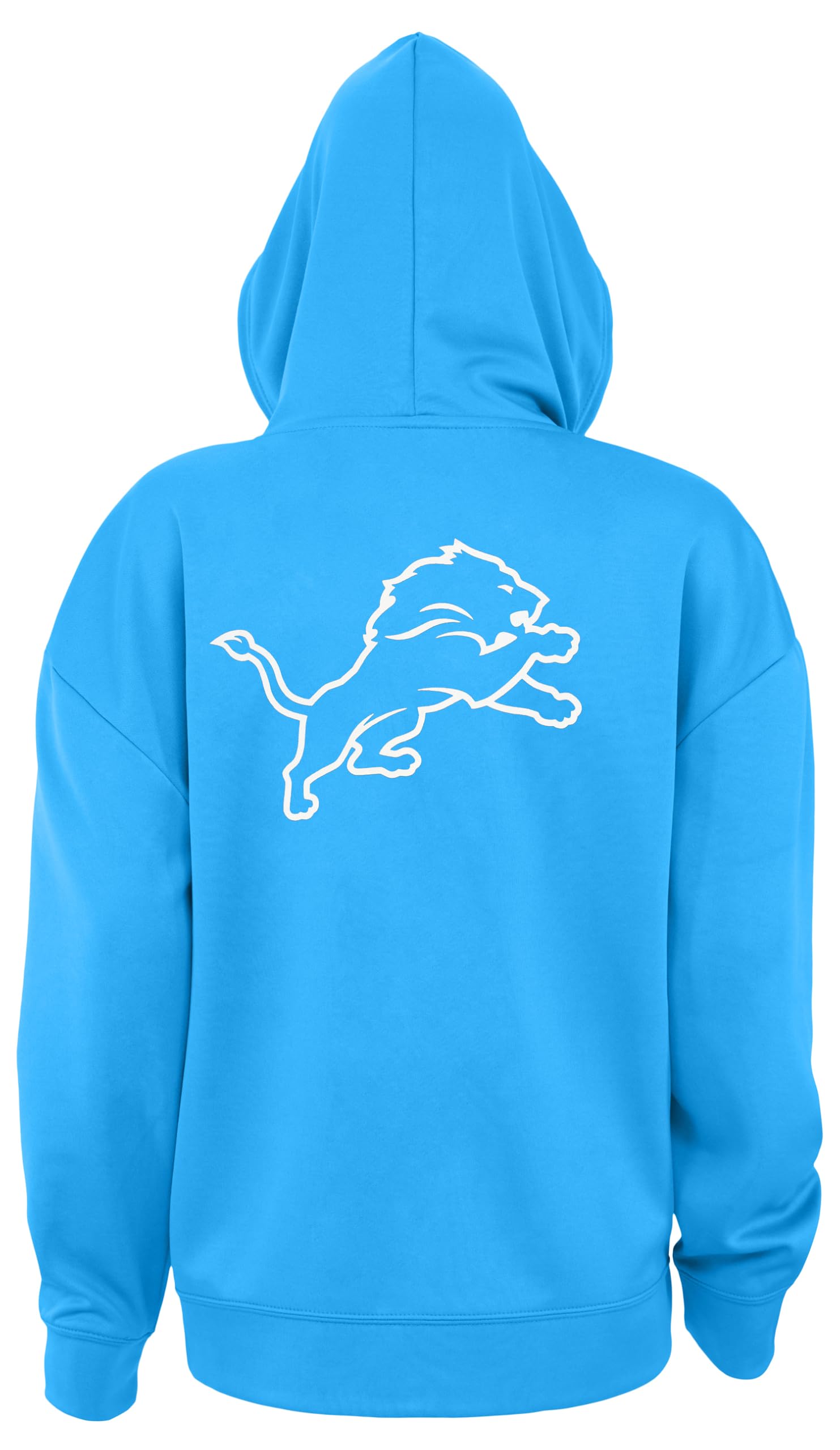 Zubaz NFL Women's Standard Full Zip Hoodie Detroit Lions