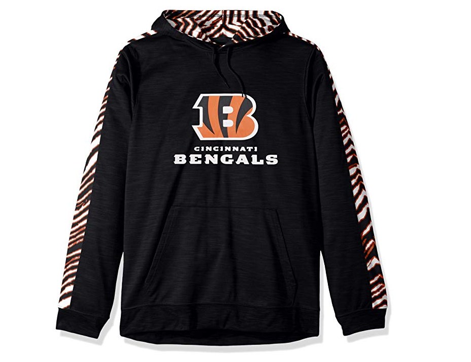 Zubaz Men's NFL Cincinnati Bengals Pullover Hoodie With Zebra Accents