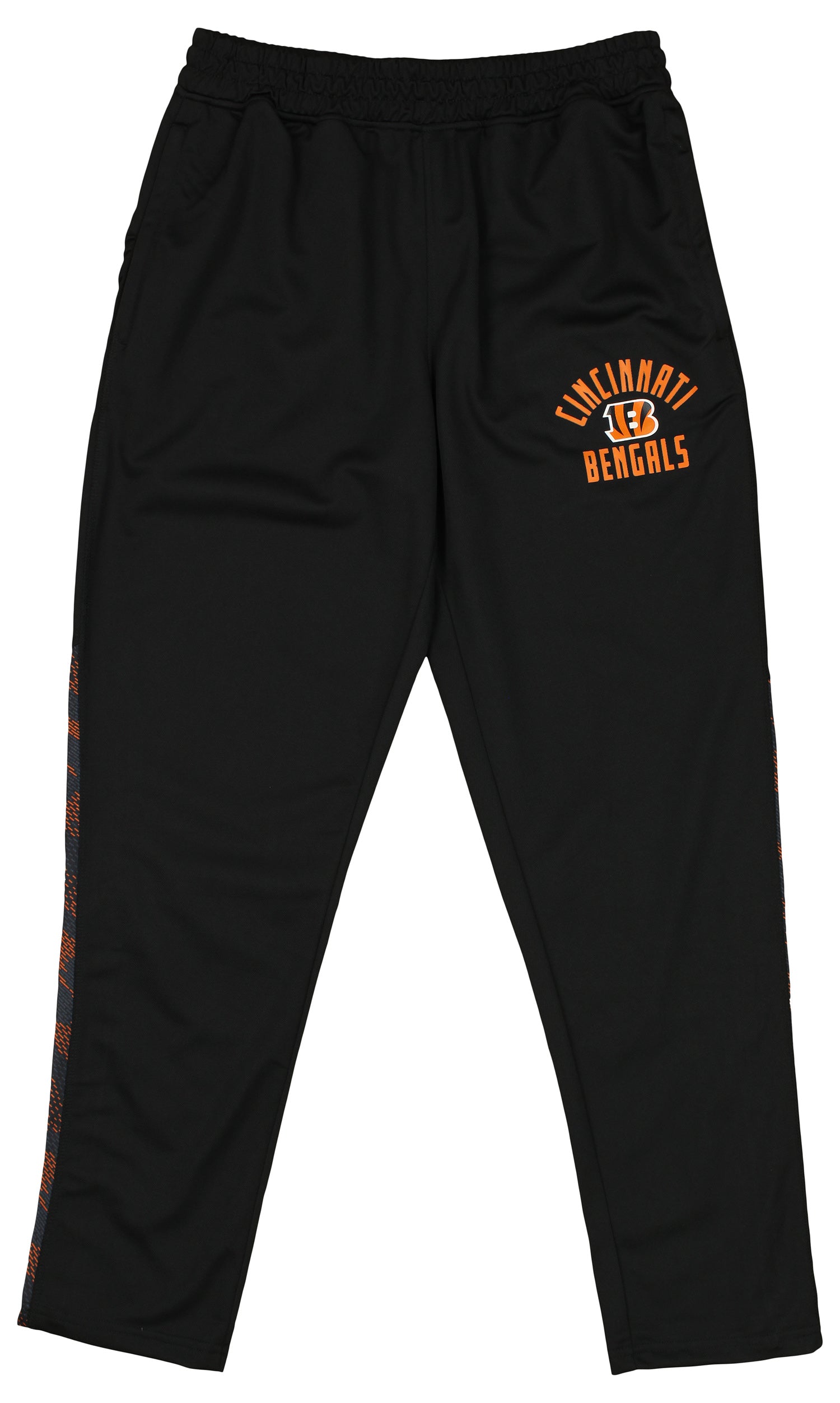 Zubaz NFL Men's Cincinnati Bengals Viper Accent Elevated Jacquard Track Pants