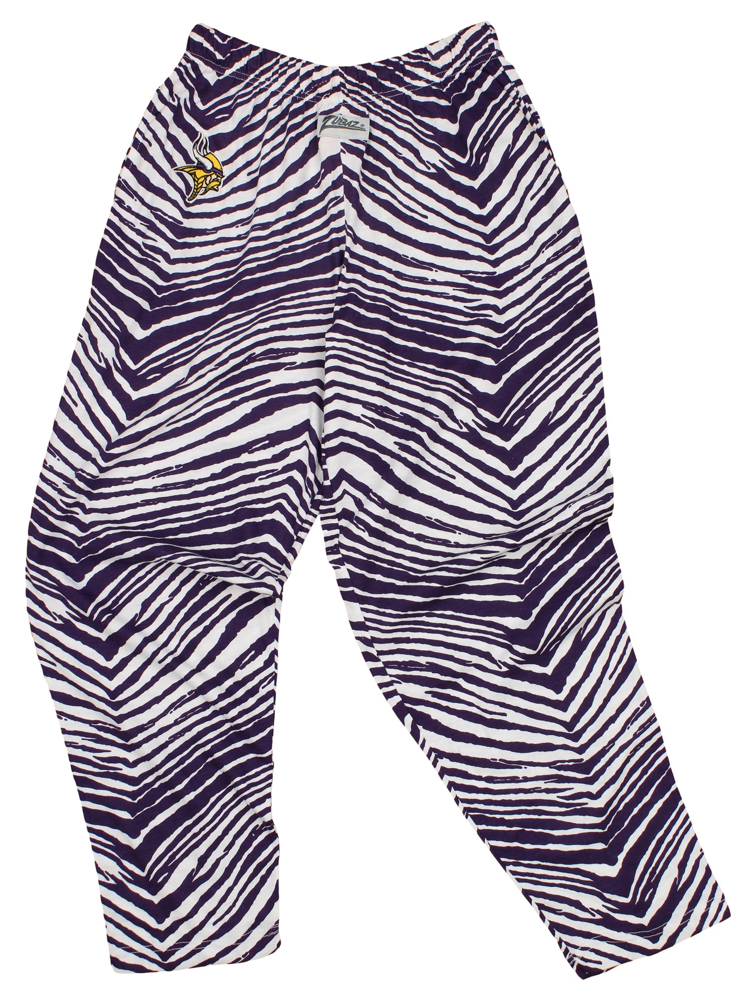Zubaz NFL Men's Minnesota Vikings Single Line Zebra Print Team Logo Pa
