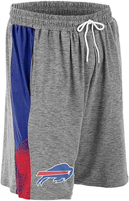 Zubaz NFL Football Mens Buffalo Bills Gray Space Dye Shorts