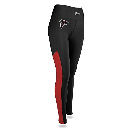 Zubaz NFL Women’s Atlanta Falcons Solid Color Team Logo Leggings