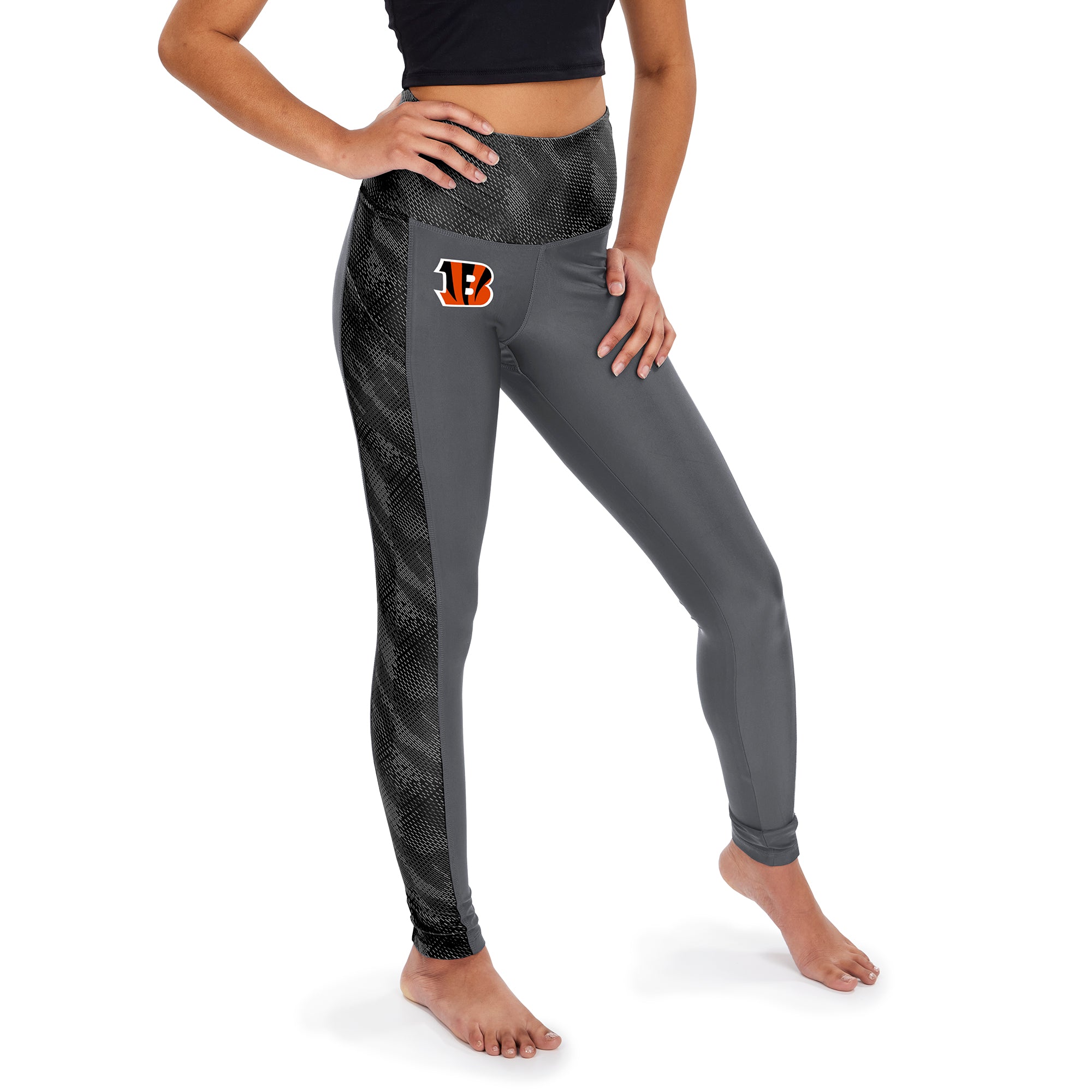 Zubaz NFL Women's Cincinnati Bengals Viper Snake Detail Leggings