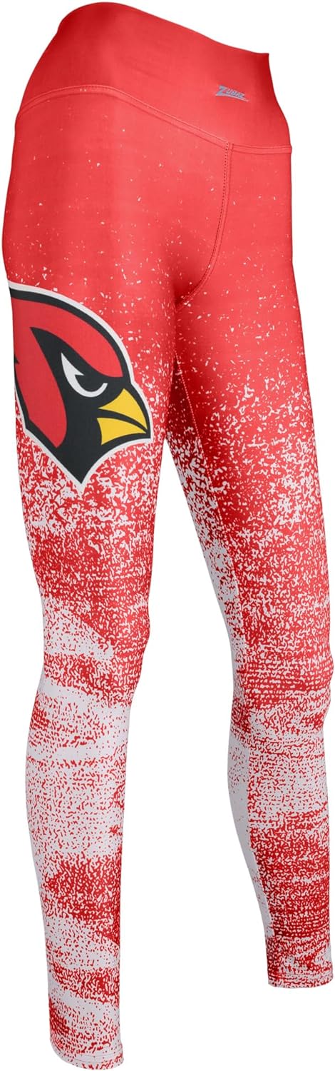 Zubaz NFL Women's ARIZONA CARDINALS MAROON/WHITE STATIC FADE LEGGING