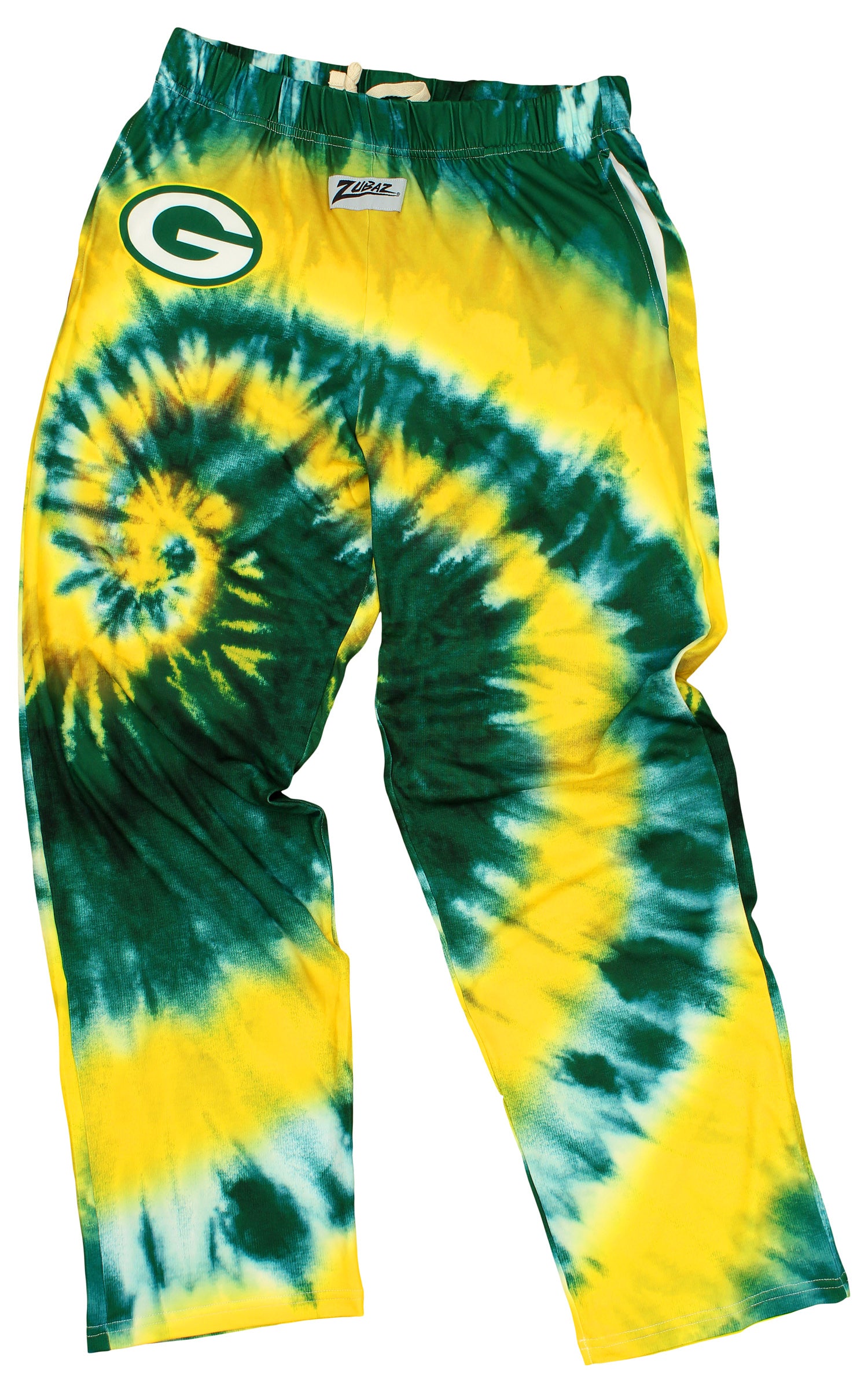 Zubaz Men's GREEN BAY PACKERS TEAM COLOR TIE DYE PANT Small