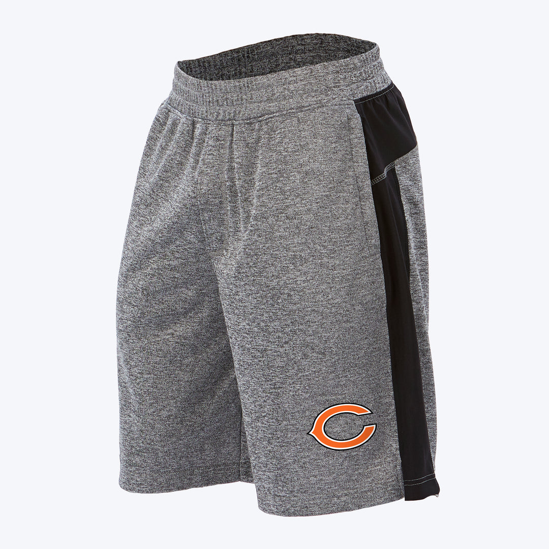 Zubaz NFL Men's Chicago Bears Heather Gray French Terry Shorts