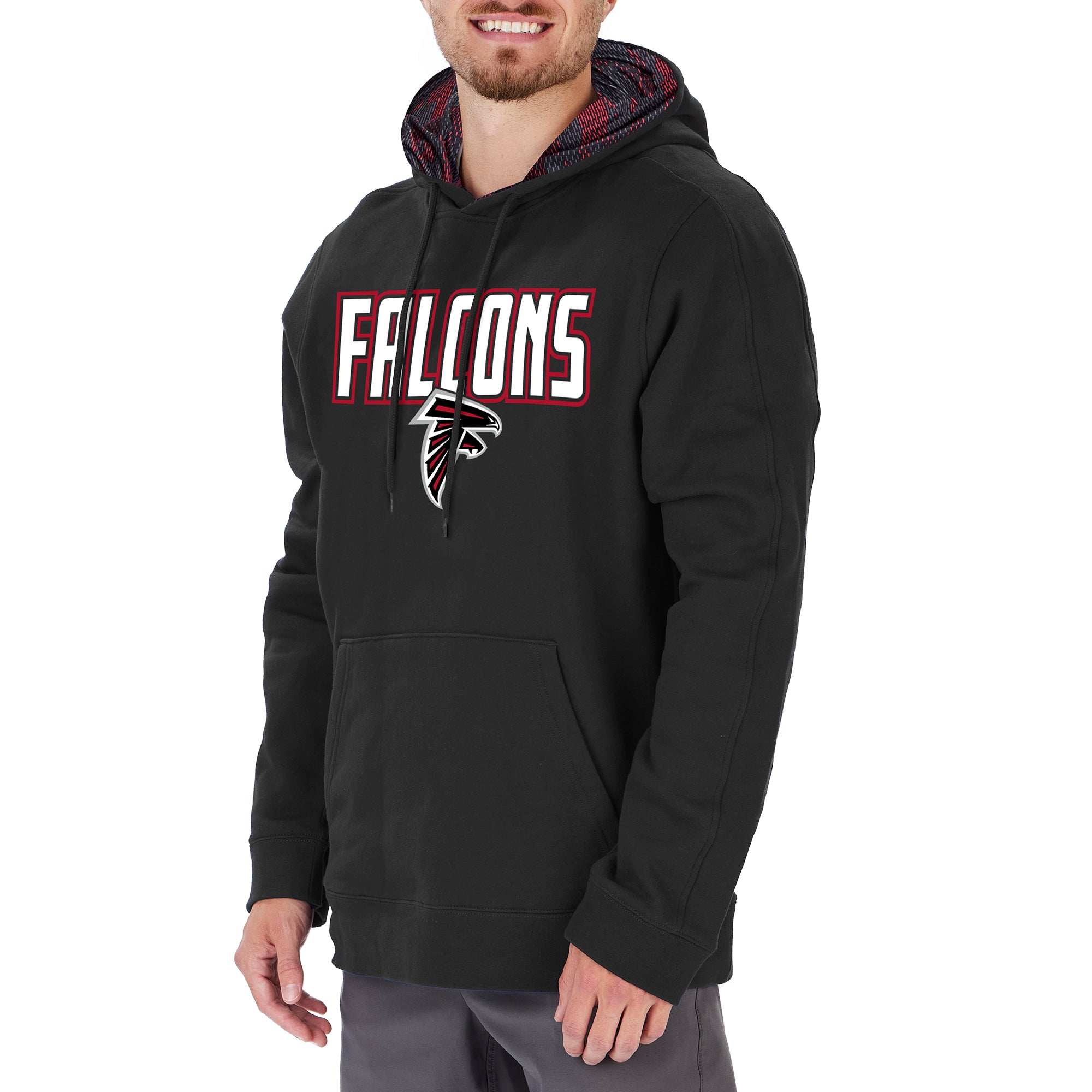 Zubaz Men's NFL Atlanta Falcons Viper Print Hoodie