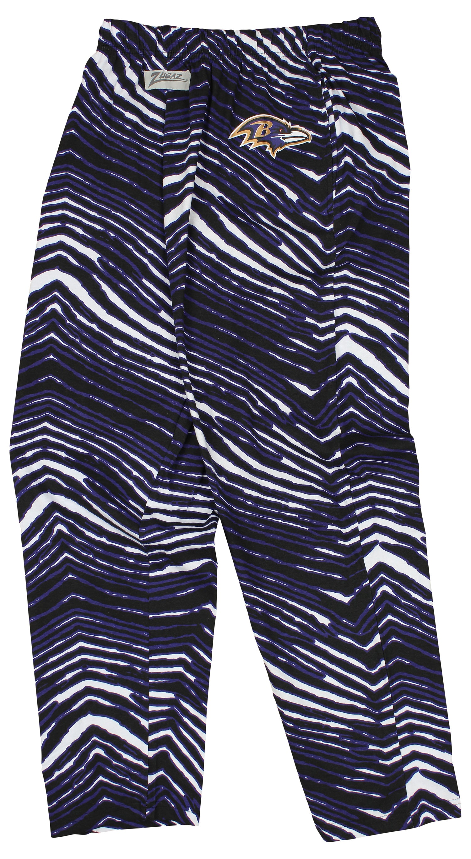 Zubaz Baltimore Ravens NFL Men's Zebra Left Hip Logo Lounge Pant