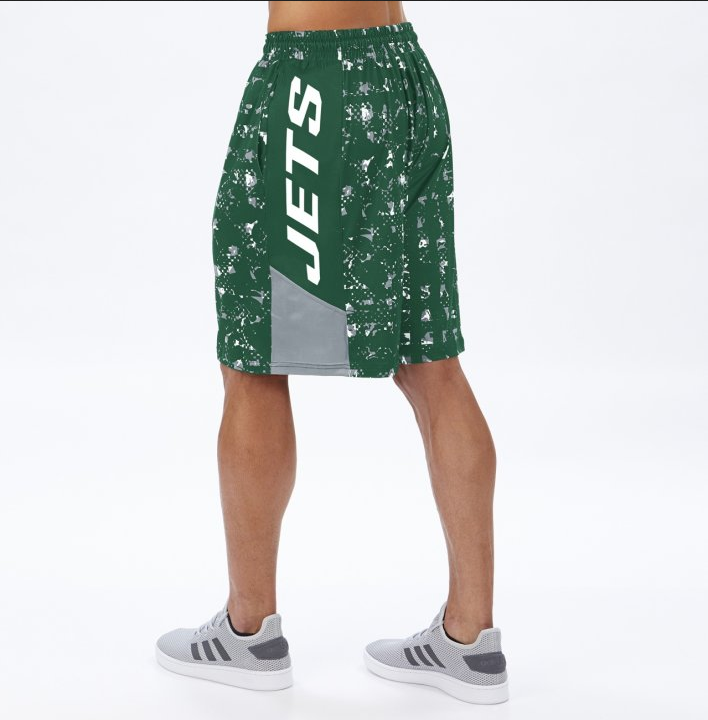 Zubaz NFL Men's New York Jets Color Grid Shorts