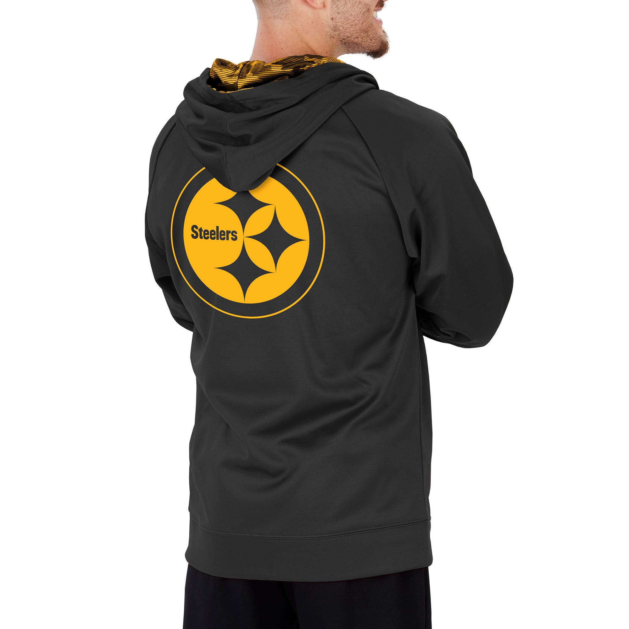 Mens steelers zip up hoodie online