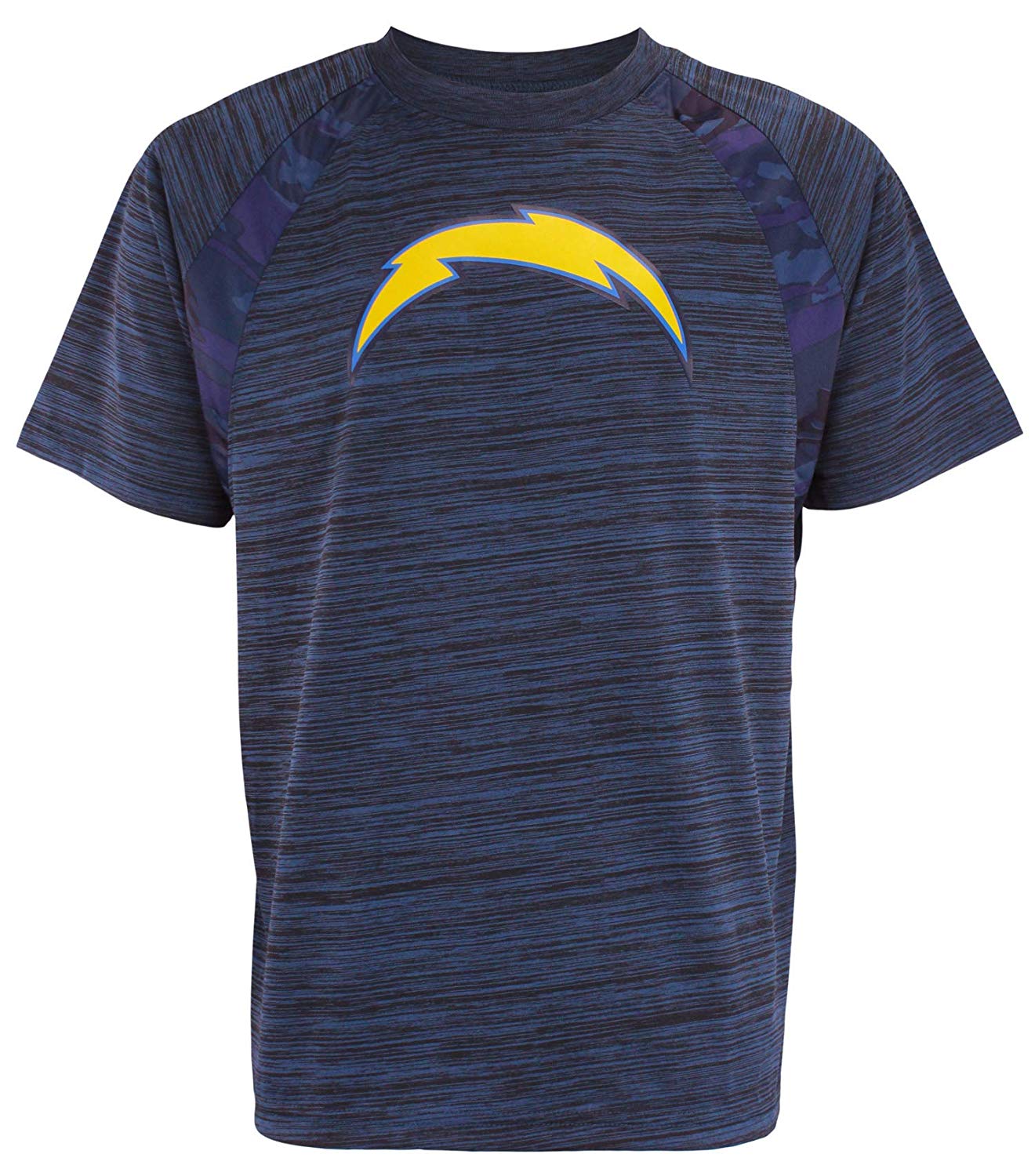 Zubaz NFL Men's Los Angeles Chargers Tonal Camo Raglan T-Shirt