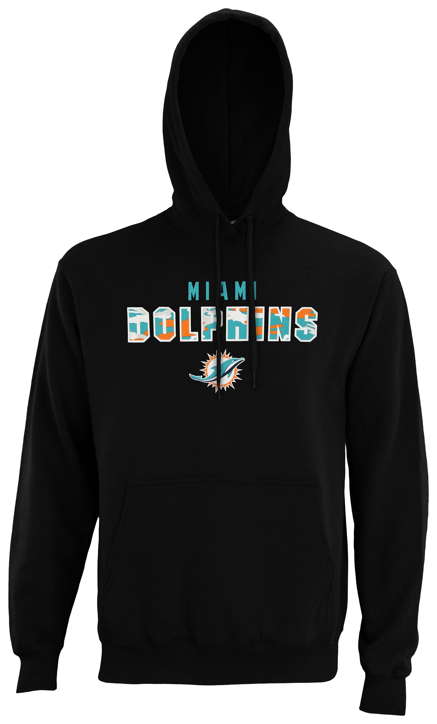 Zubaz NFL Men's Miami Dolphins Camo Block Logo Hoodie