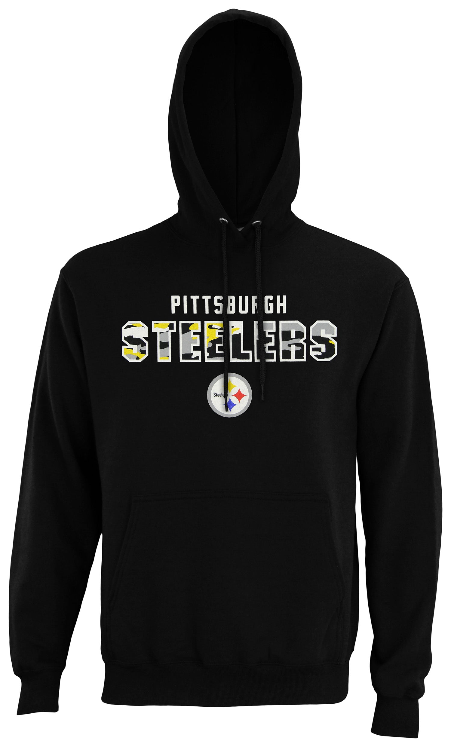 Zubaz NFL Men's Pittsburgh Steelers Camo Block Logo Hoodie