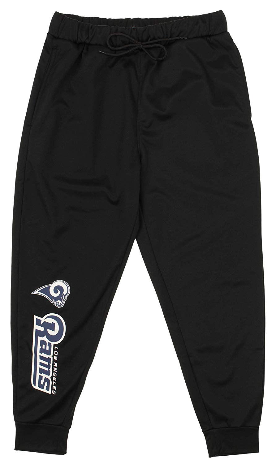 Zubaz NFL Los Angeles Rams Men's Poly Fleece Jogger, Black