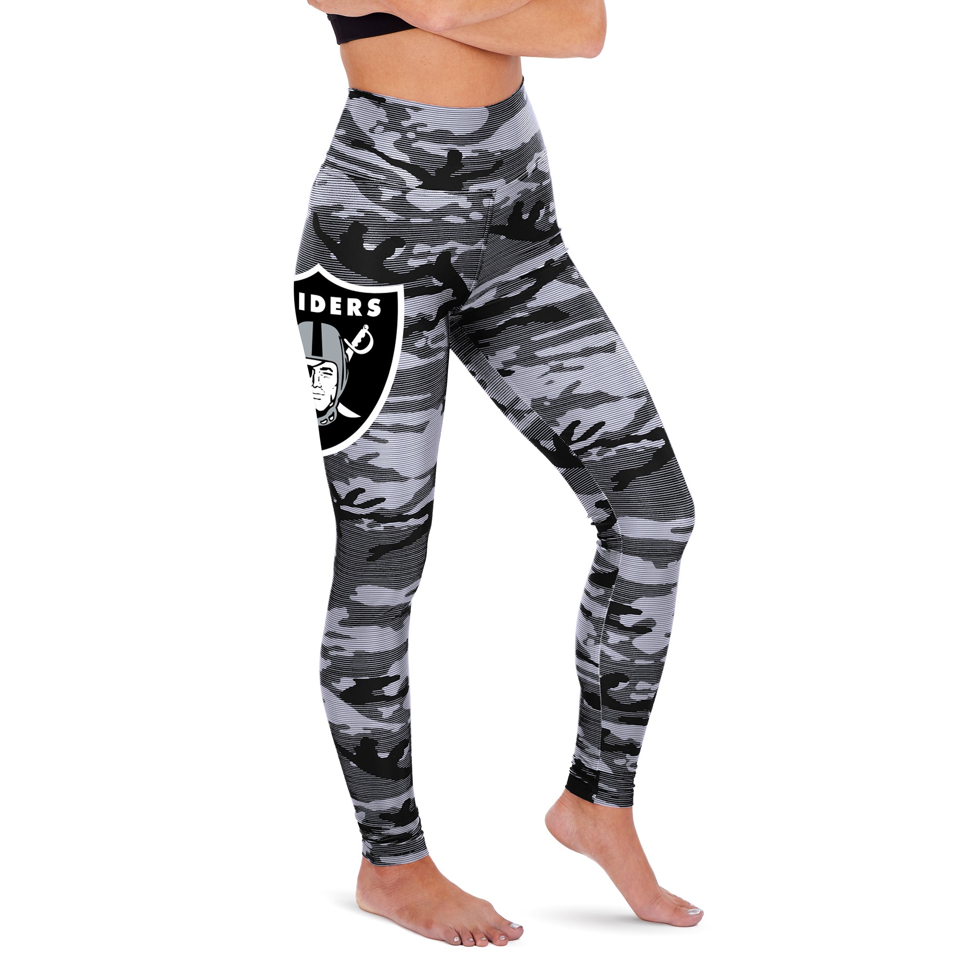 Zubaz NFL Women's Las Vegas Raiders Camo Lines Leggings