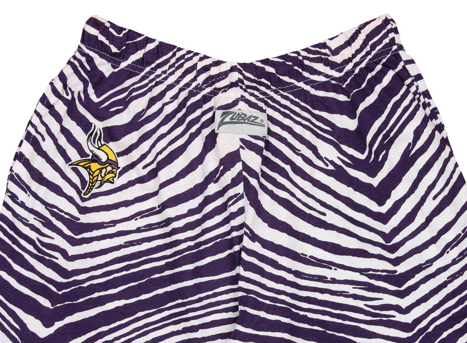 Zubaz NFL Men's Minnesota Vikings Single Line Zebra Print Team Logo Pants