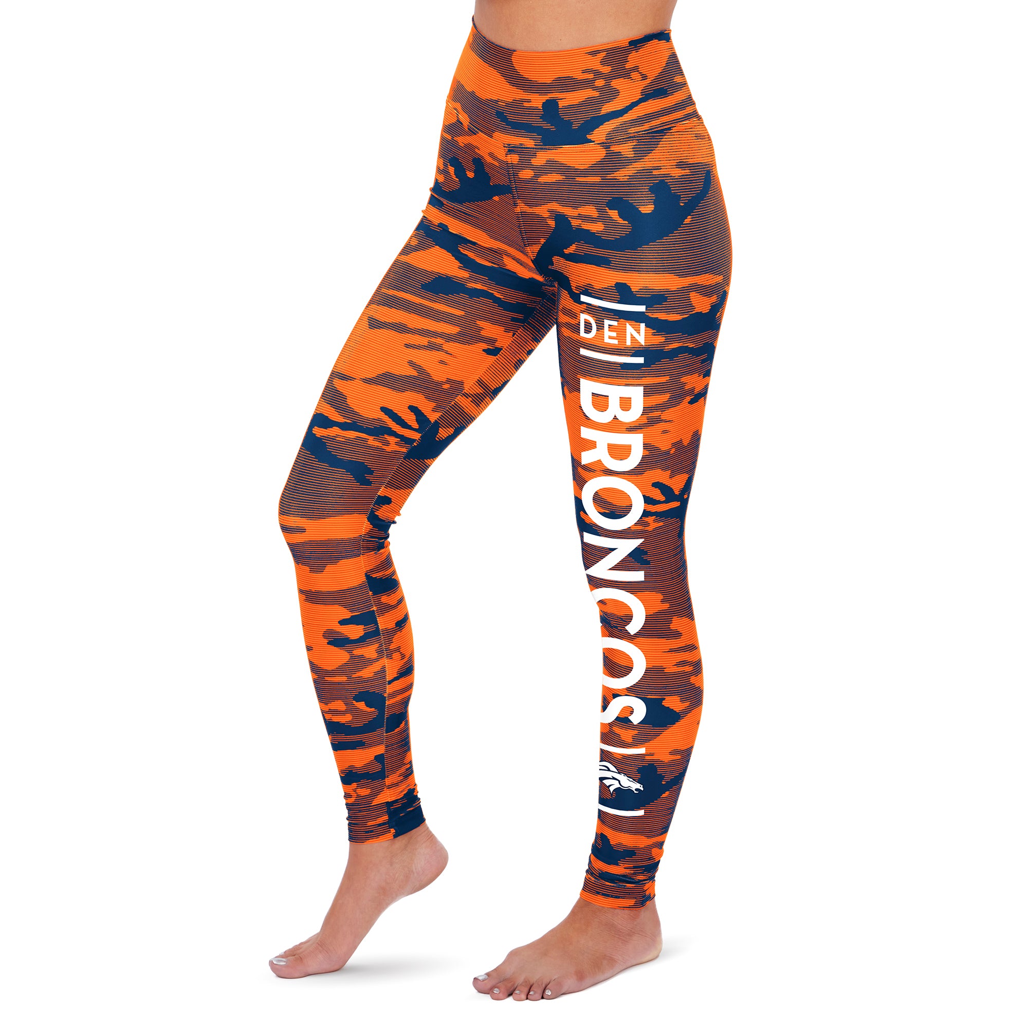 Zubaz NFL Women's Denver Broncos Marled Camo Lines Leggings