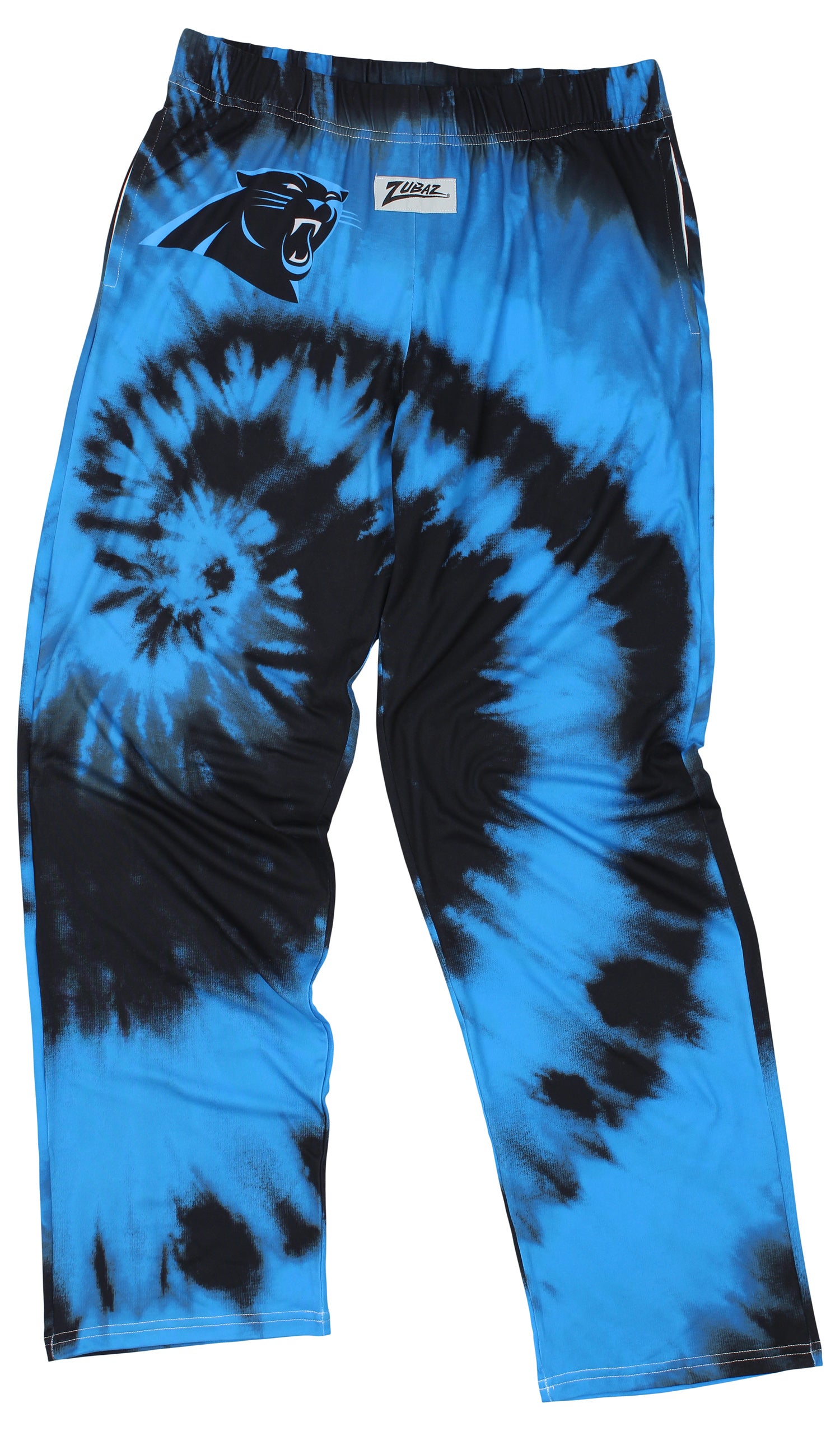 Zubaz Carolina Panthers Men's NFL Tie Dye Team Colors Lounge Pants, Bl