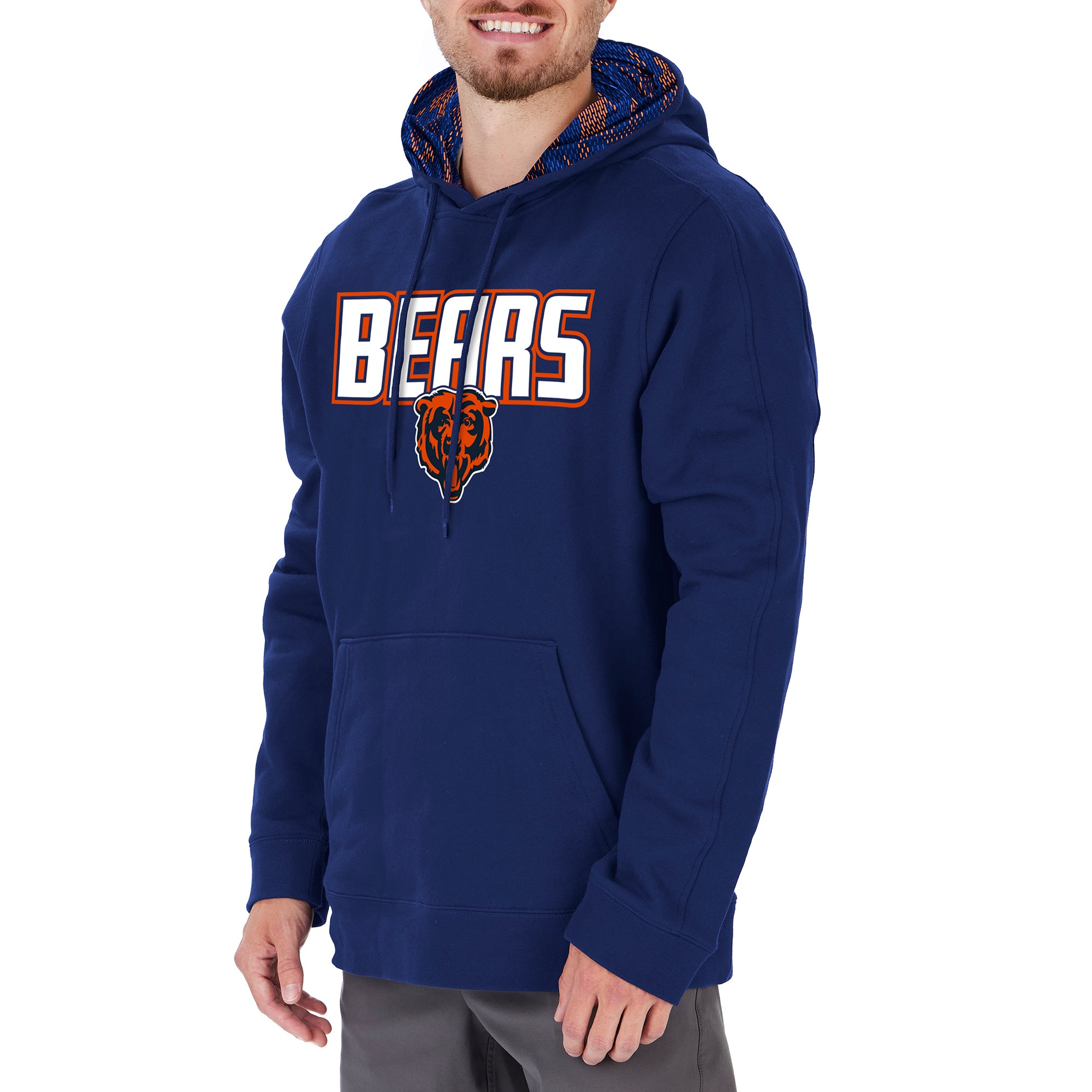 Zubaz Men's NFL Chicago Bears Viper Print Hoodie